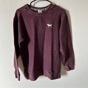 Victoria Secret’s Pink Dog Purple Ribbed Crewneck Sweater
